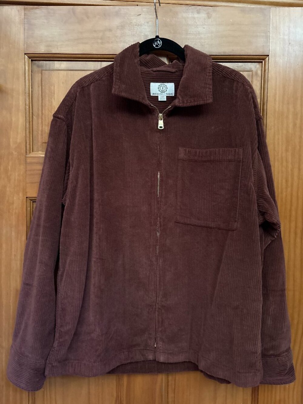American Eagle x Tru Kolors Travis Kelce Corduroy Mechanic Jacket Small Brown